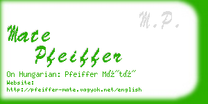 mate pfeiffer business card